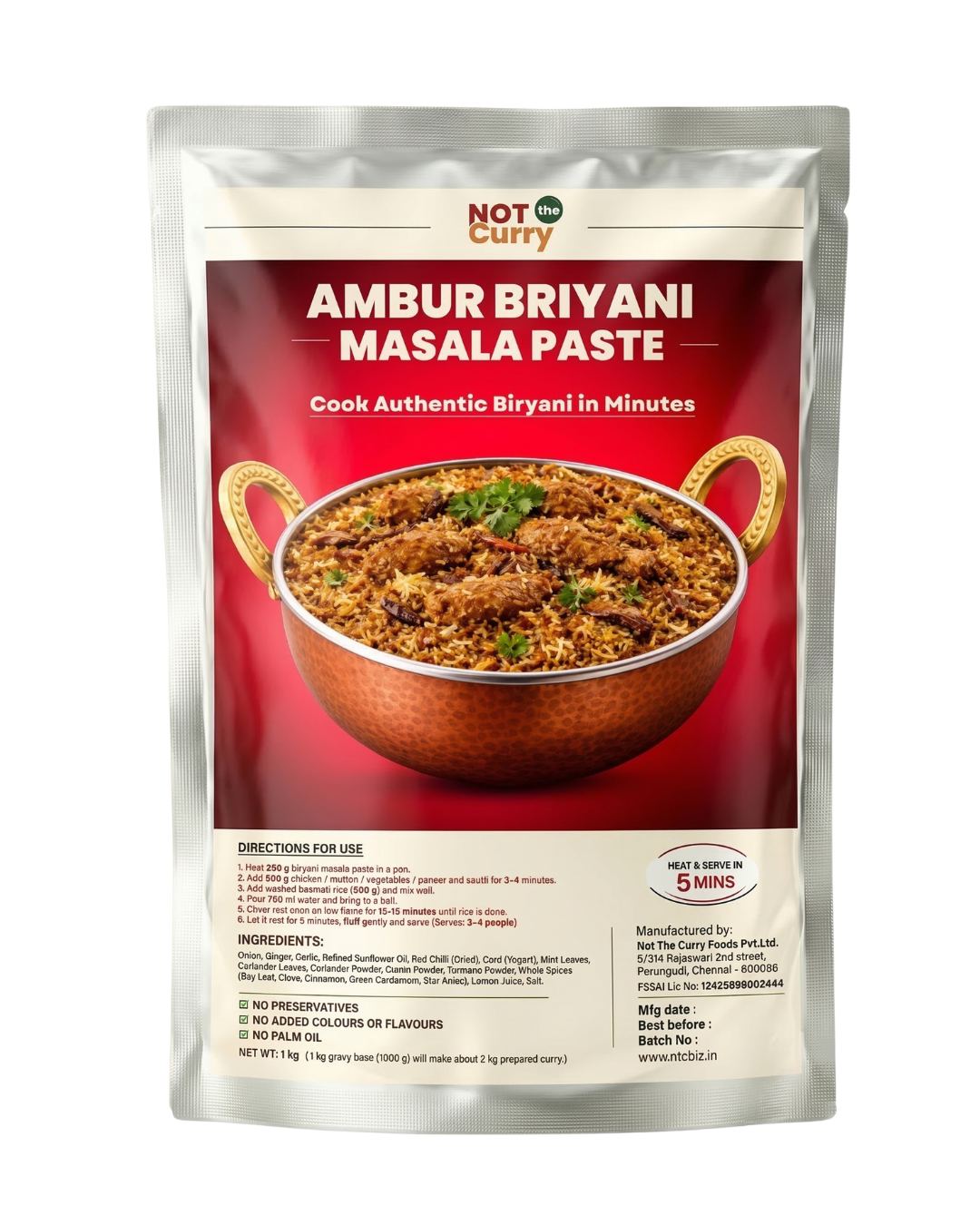 Ambur Biryani Masala Paste
