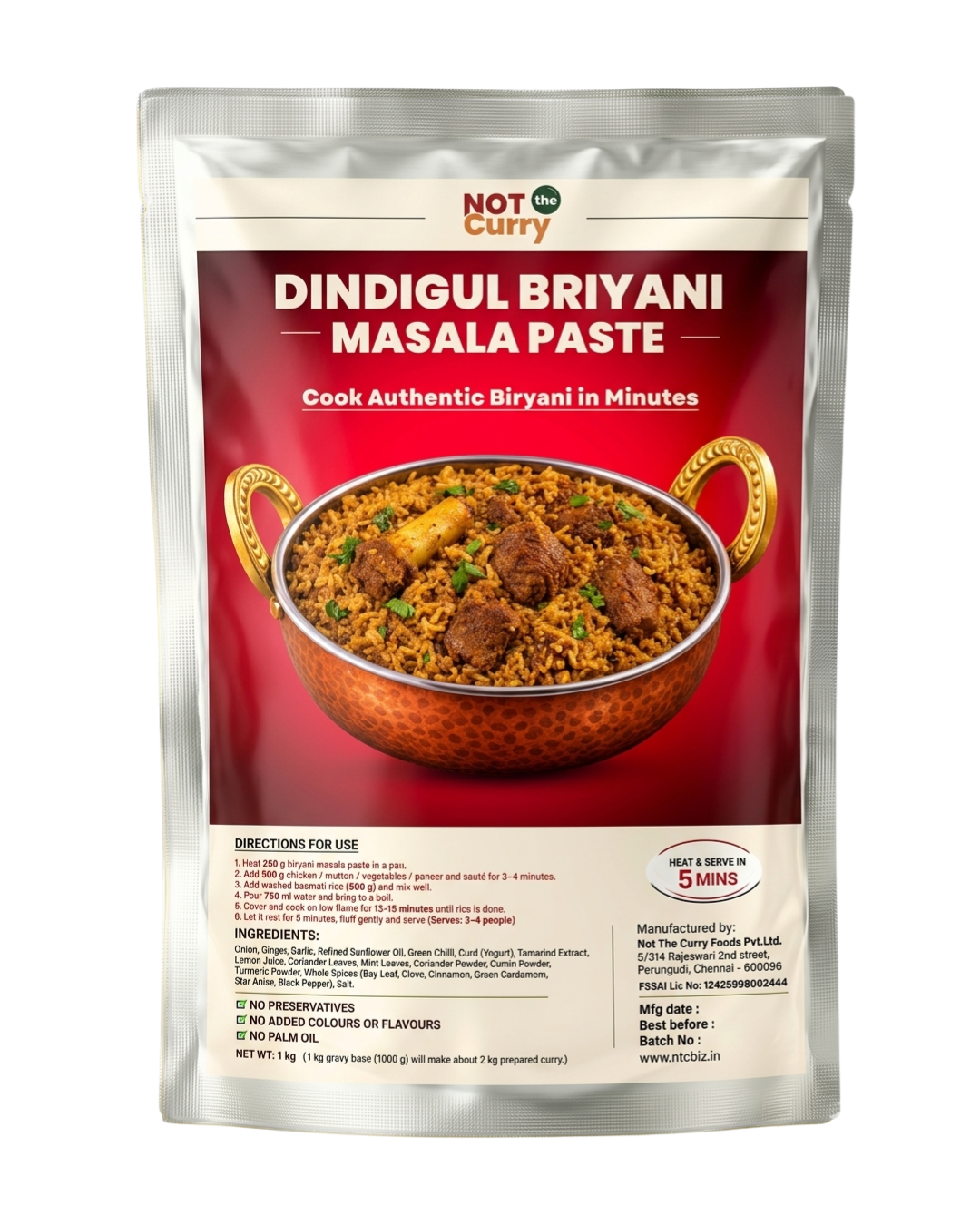 Dindigul Biryani Masala Paste